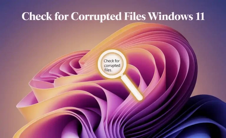 Check For Corrupted Files Windows 11