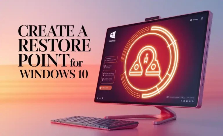 Create a Restore Point for Windows 10