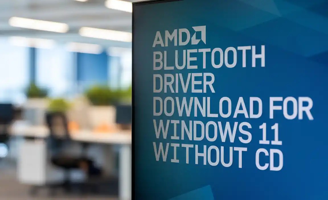AMD Bluetooth Driver Download for Windows 11 Without CD