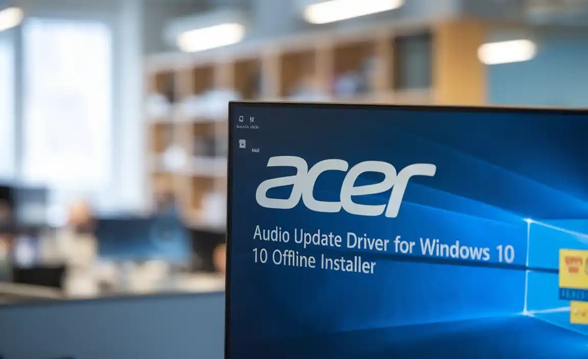 Acer Audio Update Driver for Windows 10 Offline Installer