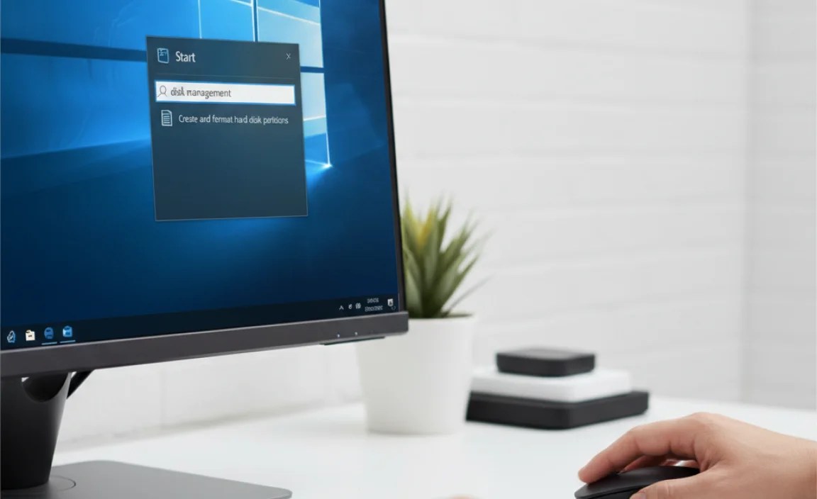 Accessing the Disk Management Tool