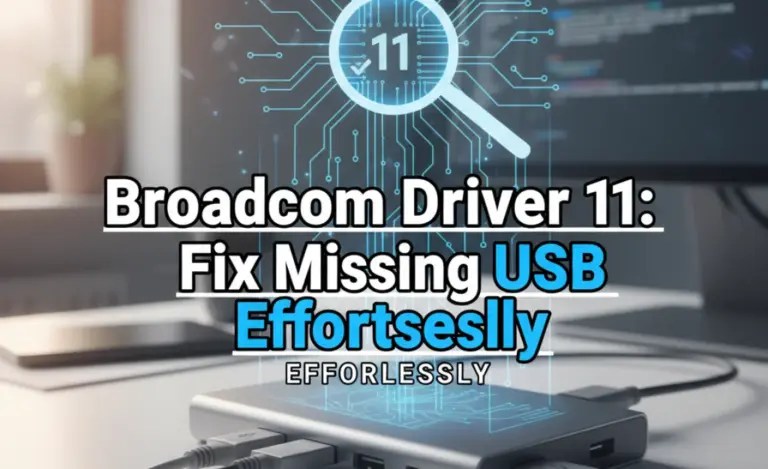 Broadcom Driver 11: Fix Missing USB Effortlessly