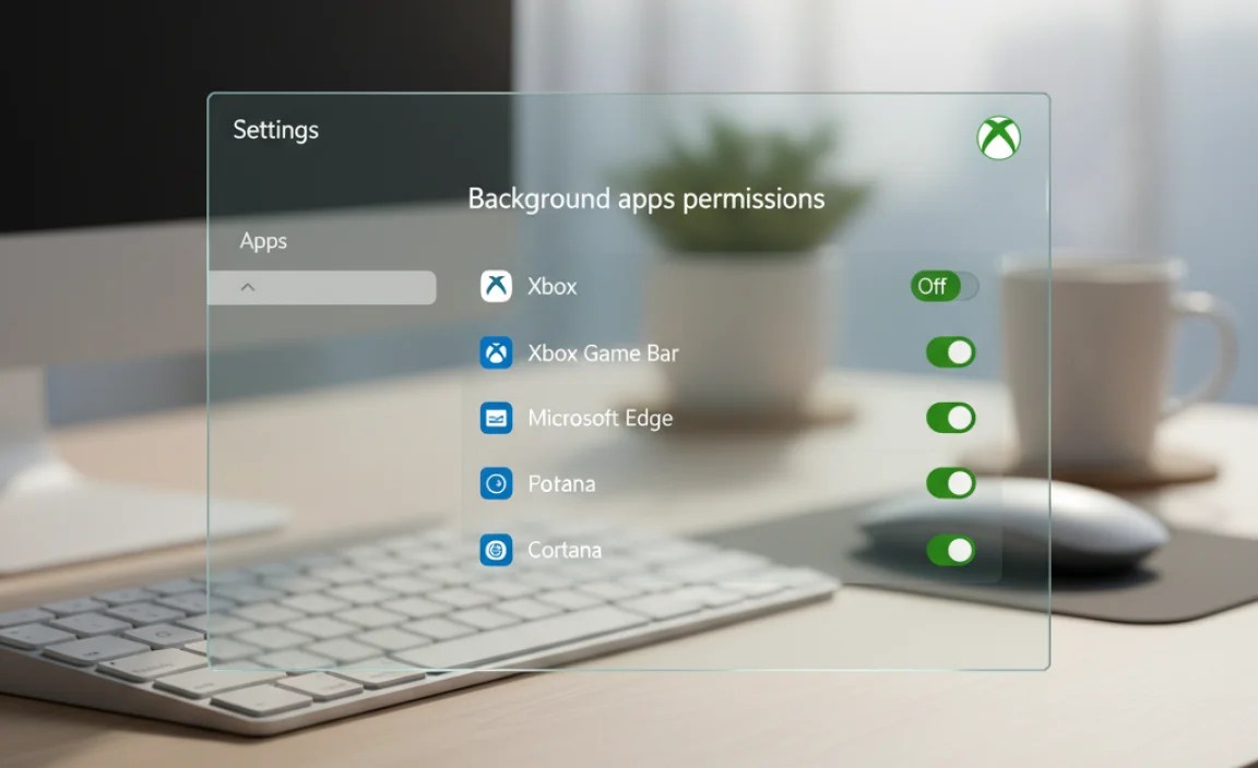 Identifying Background App Permissions Settings