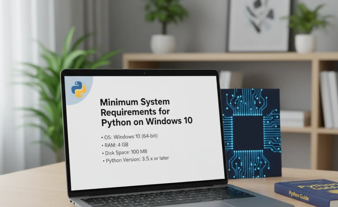 Minimum System Requirements for Python on Windows 10