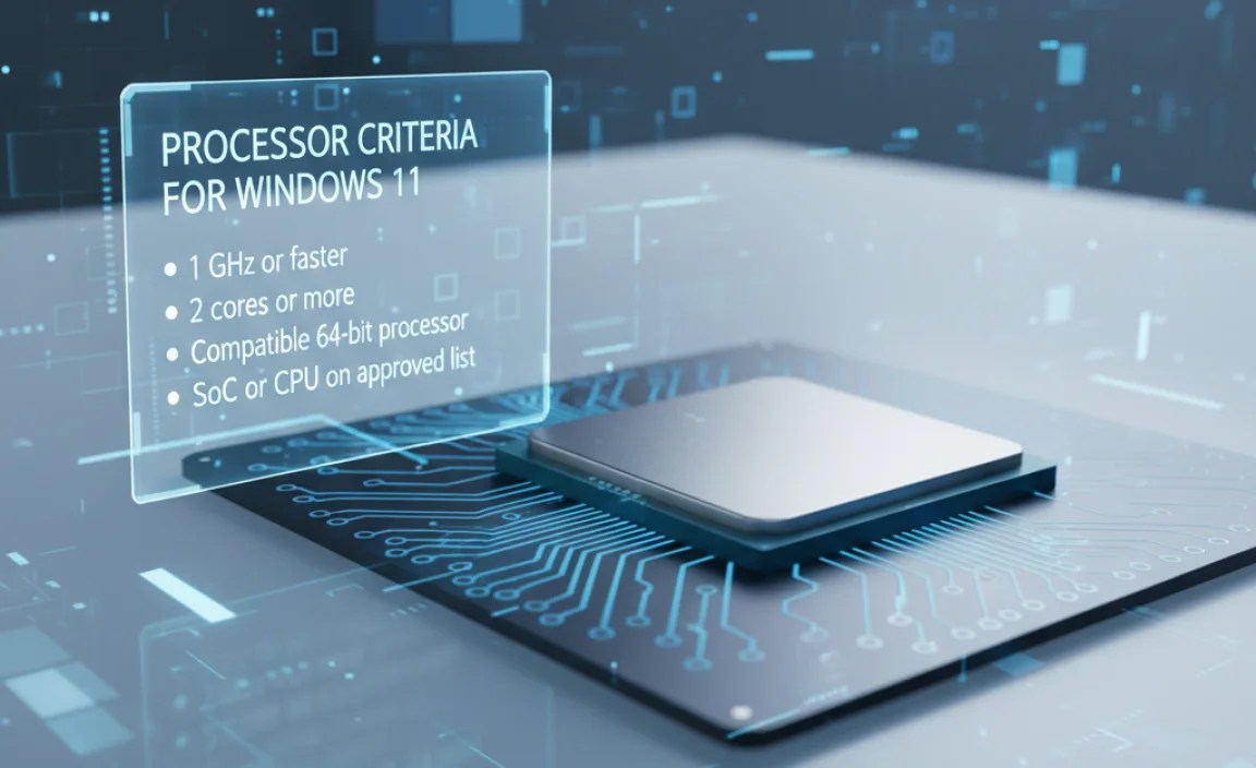 Processor Criteria for Windows 11