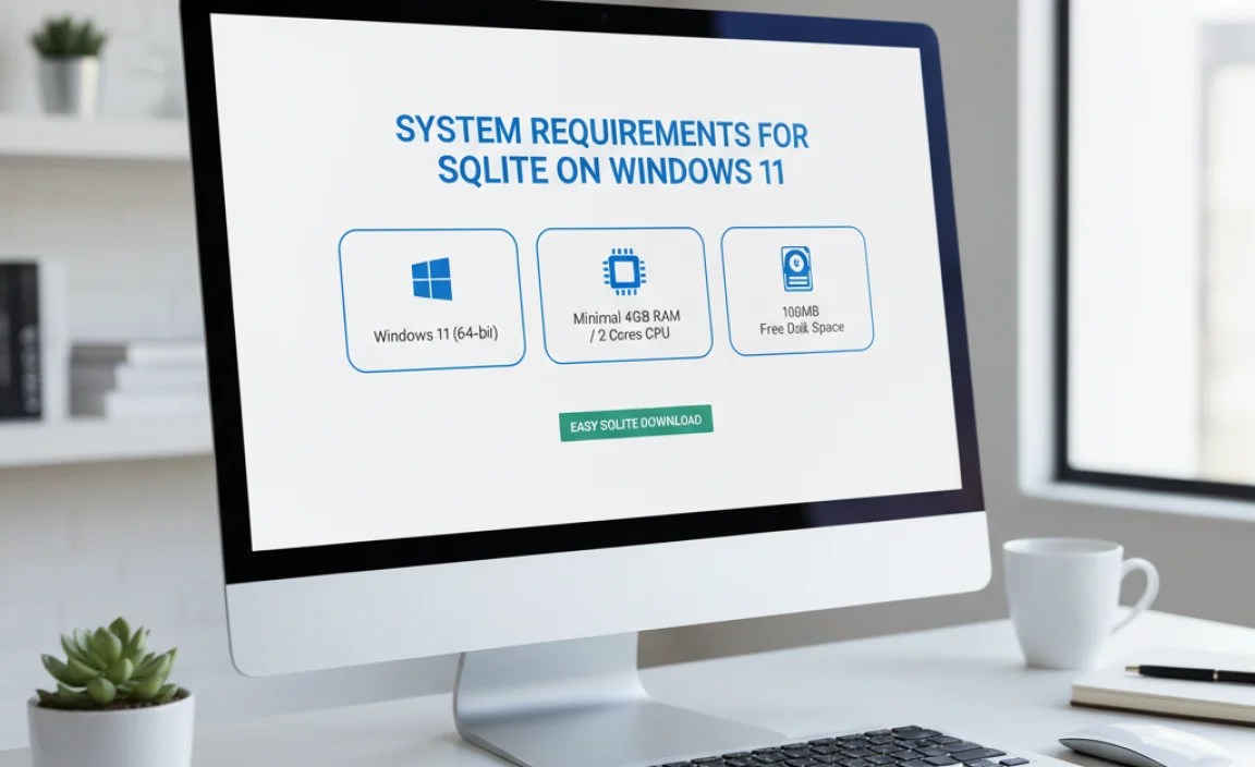System Requirements for SQLite on Windows 11