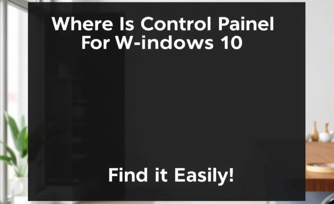 Accessing Control Panel through Search