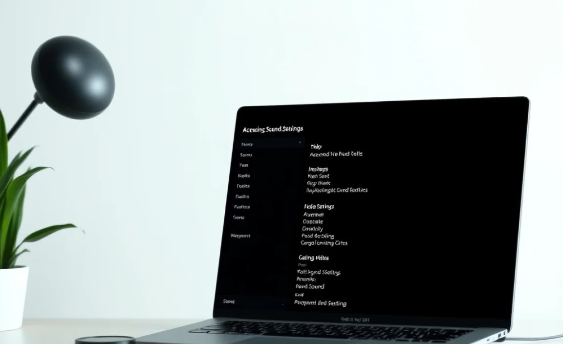 Accessing Sound Settings