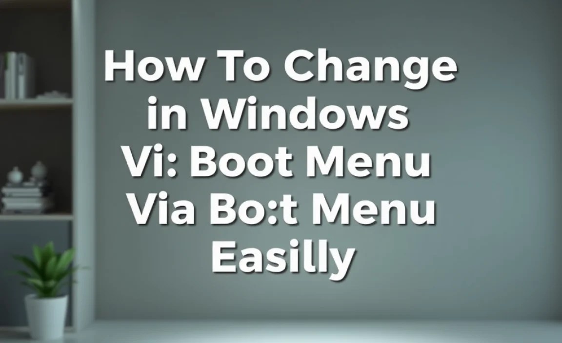 Accessing the Boot Menu in Windows