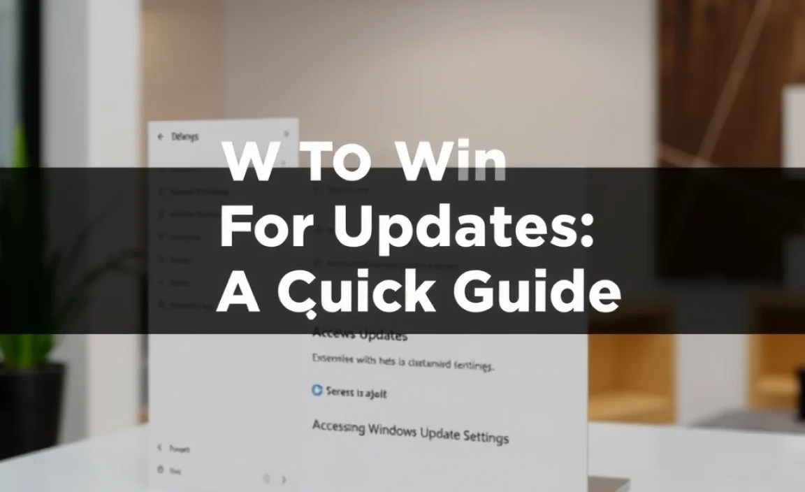 Accessing Windows Update Settings