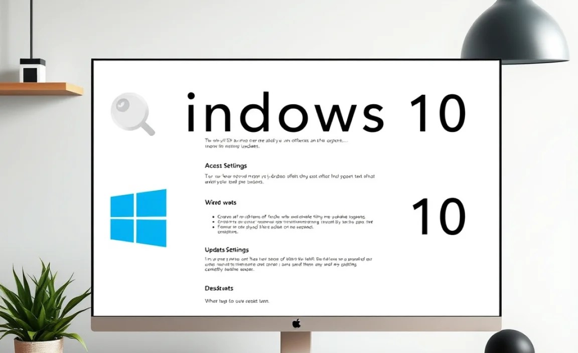 Accessing Windows Update Settings