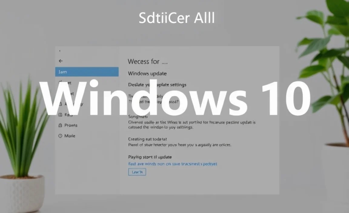 Accessing Windows Update Settings