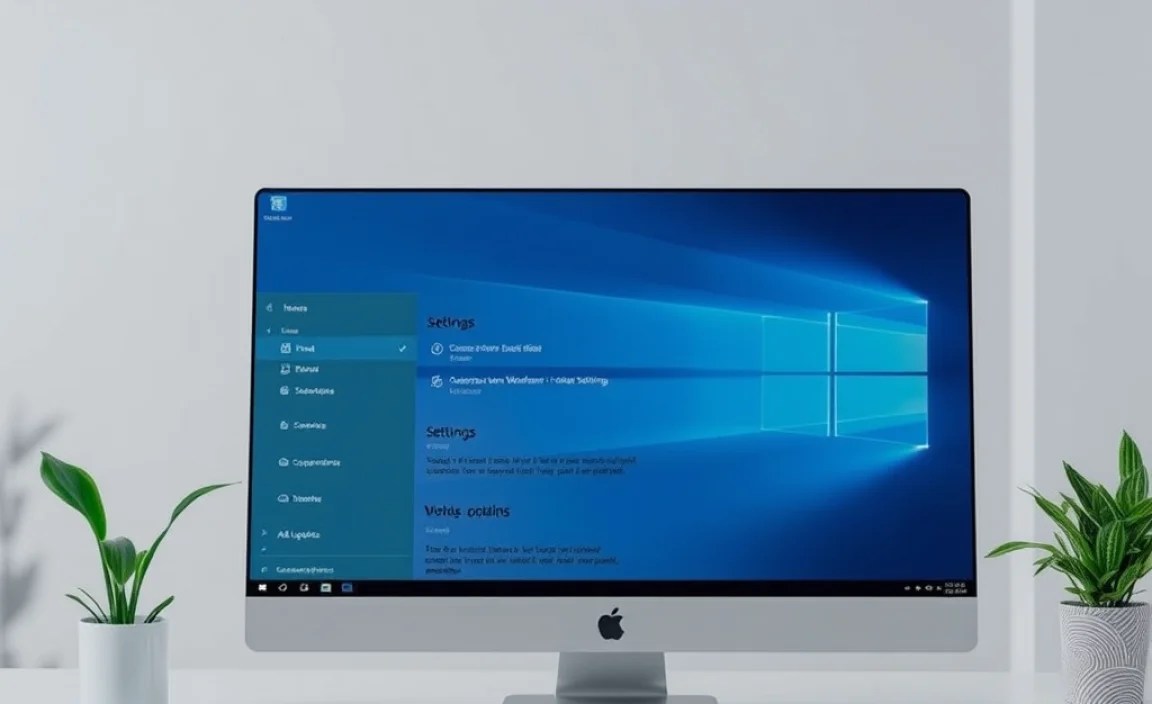 Accessing Windows Update Settings