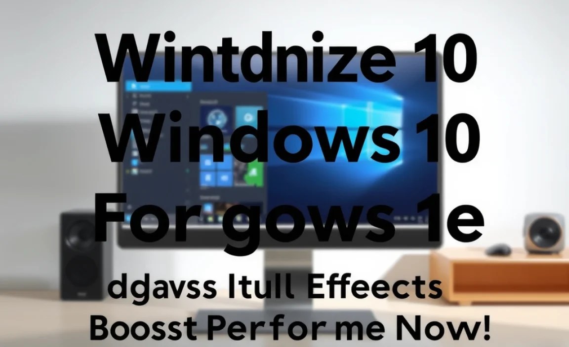 Adjusting Visual Effects and Settings