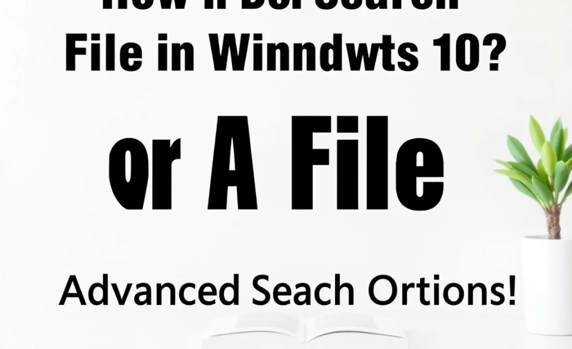 Advanced Search Options