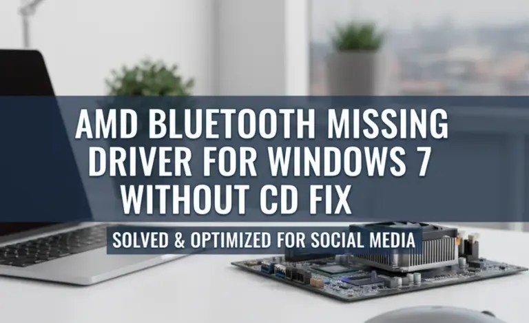 Amd Bluetooth Missing Driver For Windows 7 Without Cd Fix