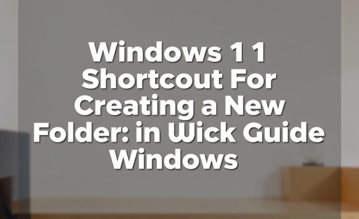 Basic Shortcut for Creating a New Folder in Windows 11