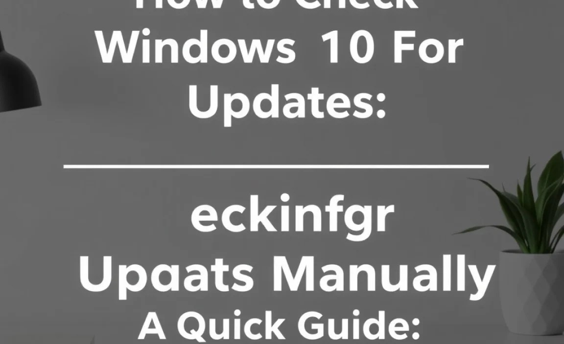 Checking for Updates Manually