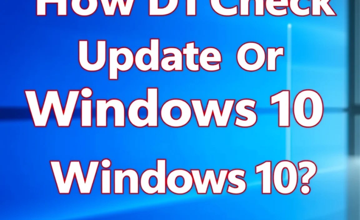 Checking for Updates via Settings