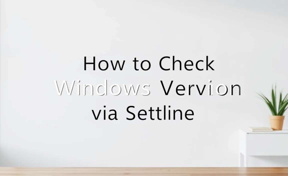 Checking Windows Version via Settings