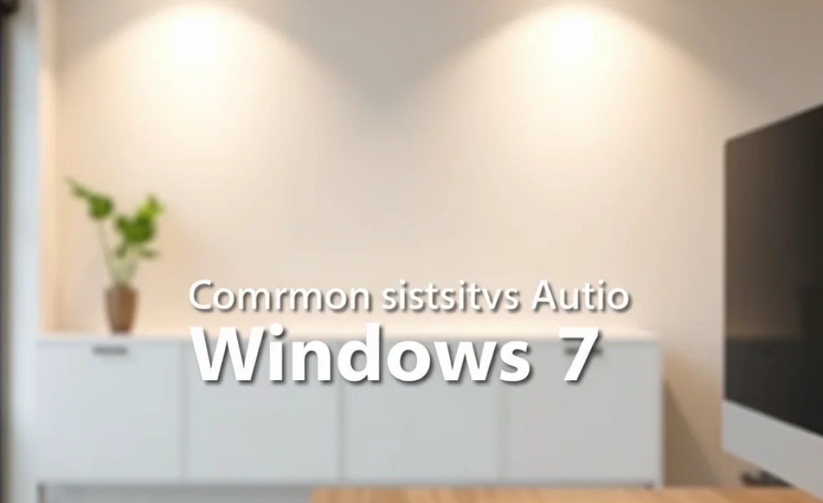 Common Issues with Audio on Windows 7