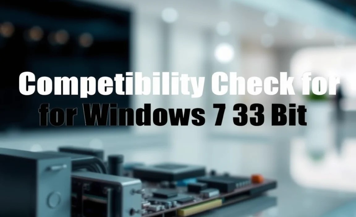 Compatibility Check for Windows 7 32 Bit