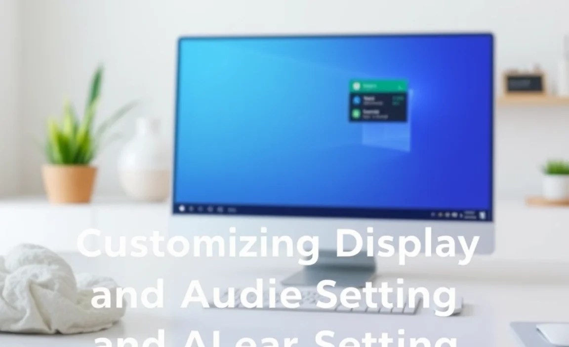 Customizing Display and Audio Settings