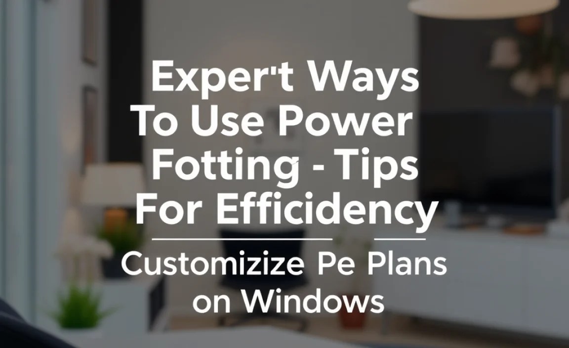 Customizing Power Plans on Windows