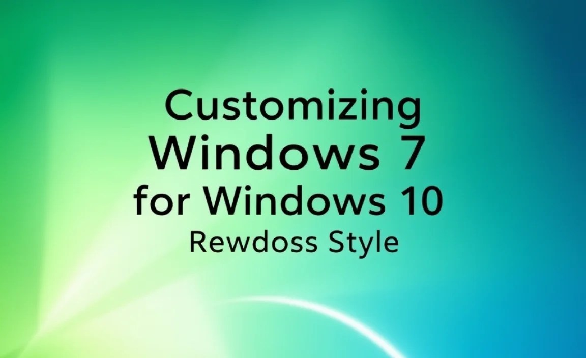 Customizing Windows 7 Themes for Windows 10