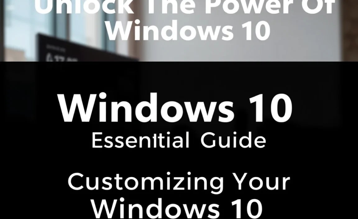 Customizing Your Windows 10 Experience