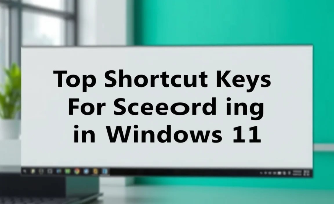 Default Shortcut Keys for Screen Recording