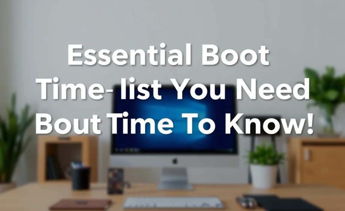 Essential Items in Your Boot Time Checklist