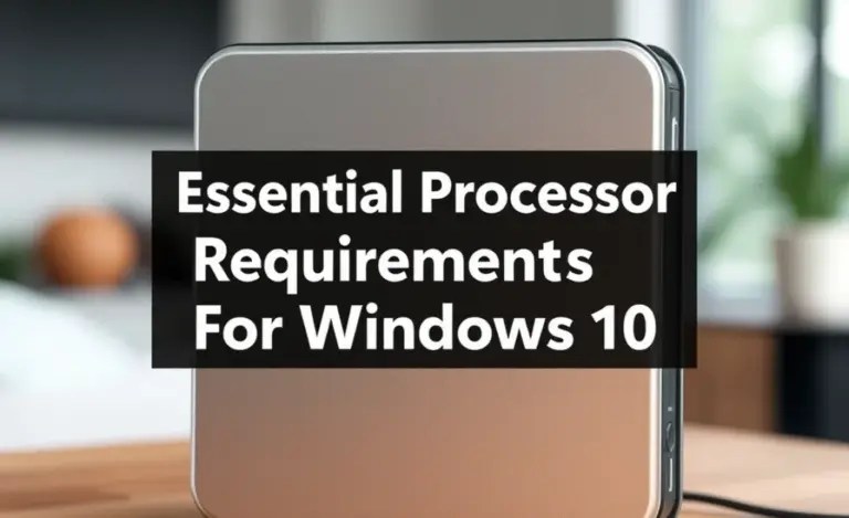 Essential Processor Requirements For Windows 10 Explained