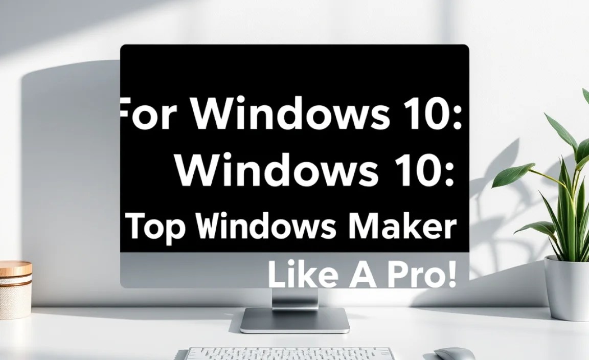 Features to Look for in Windows Maker Software