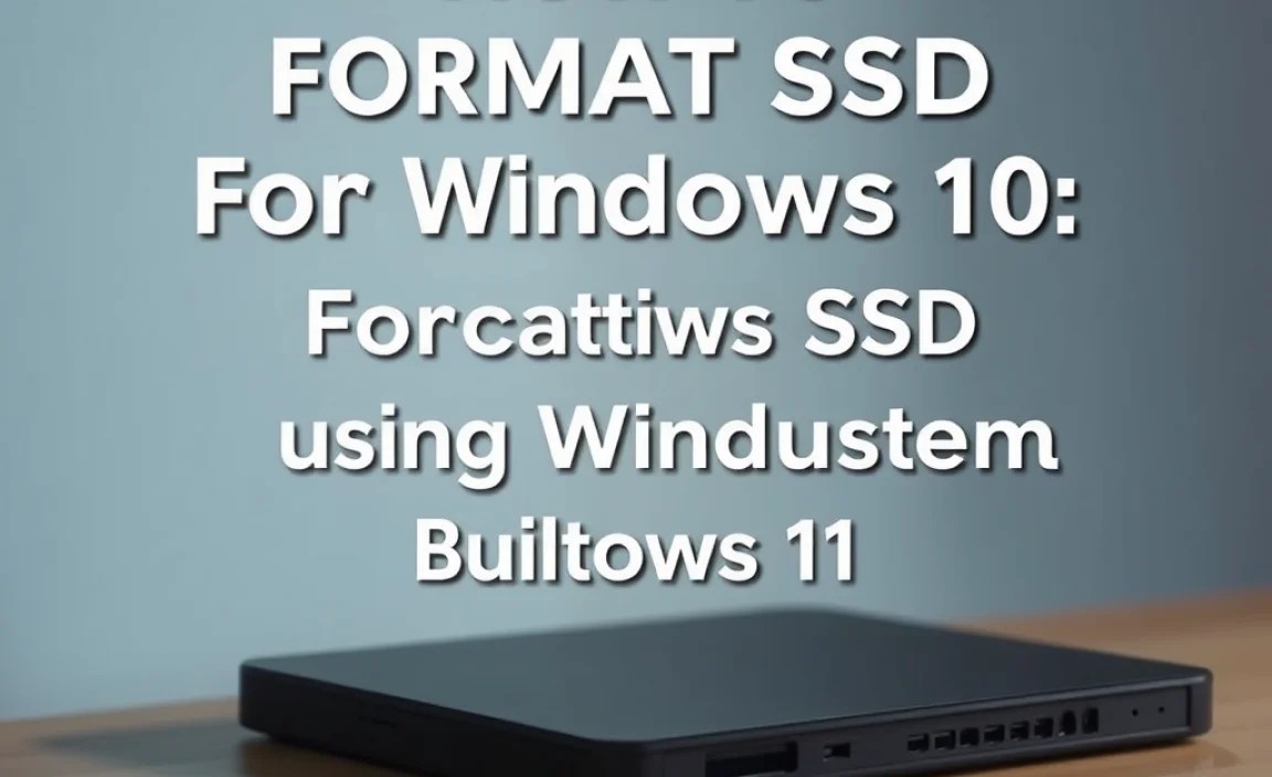 Formatting SSD Using Windows Built-in Tools