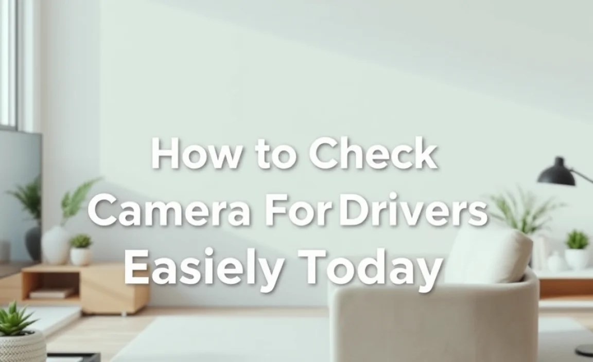 How to Check Current Camera Driver Status