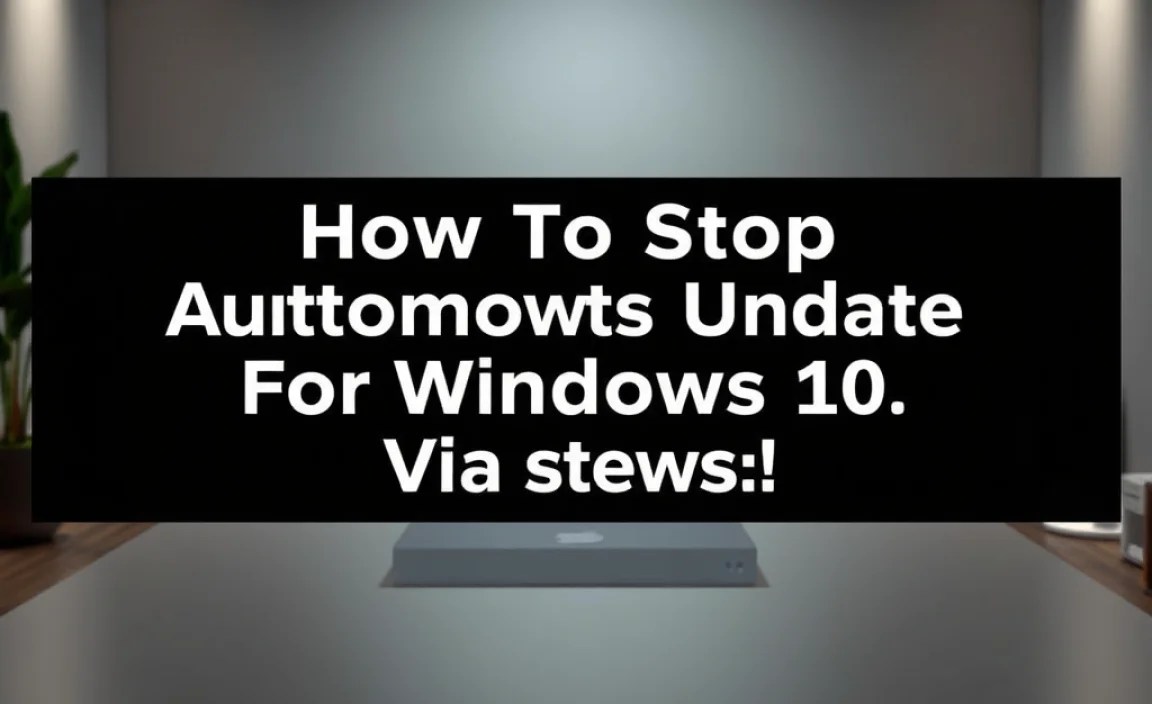 How to Disable Automatic Updates via Settings