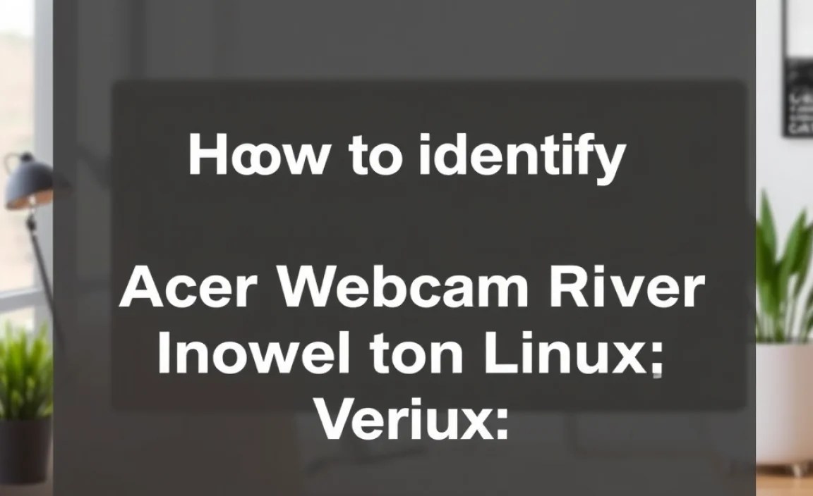 How to Identify Your Webcam Model on Linux