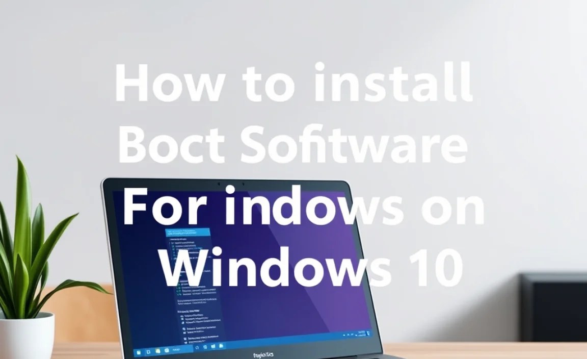 How to Install Boot Software on Windows 10