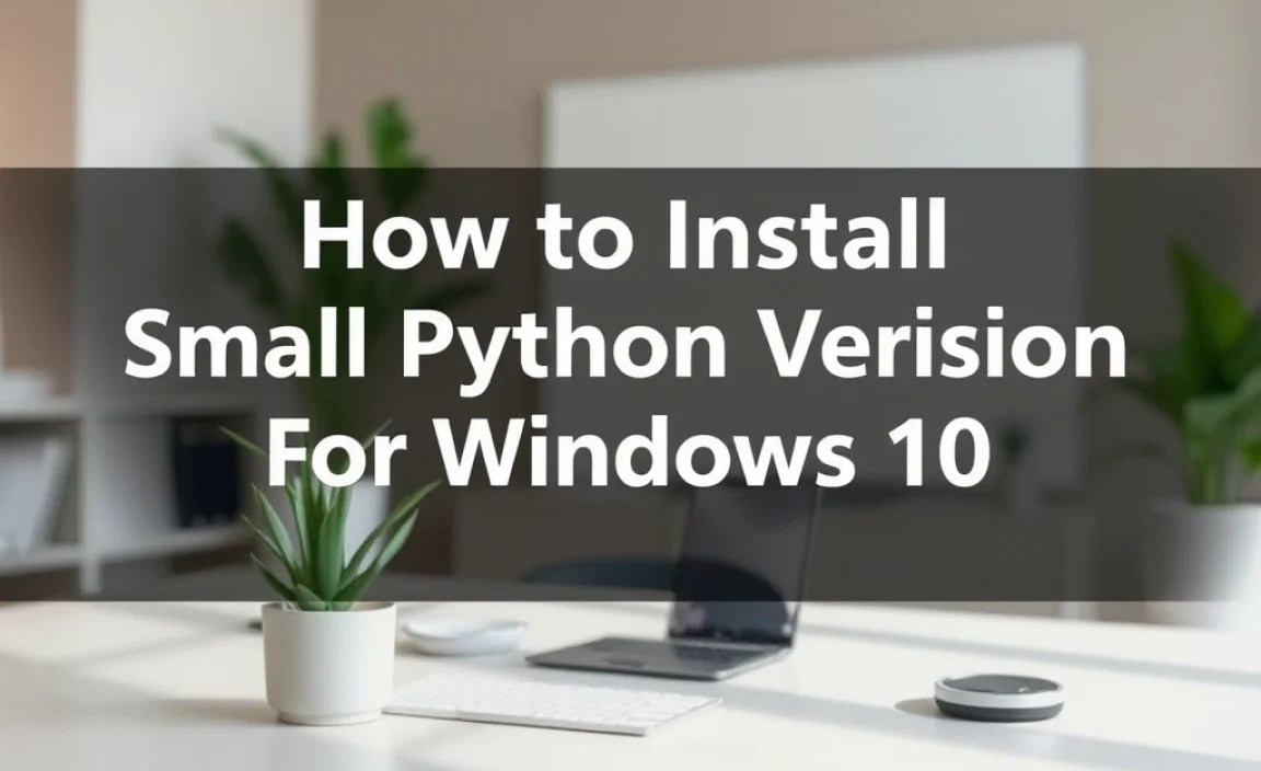 How to Install Small Python on Windows 10