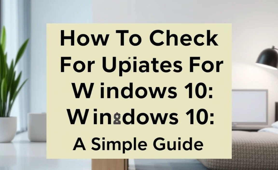How to Manually Check for Updates