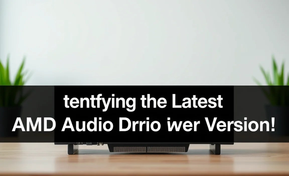 Identifying the Latest AMD Audio Driver Version
