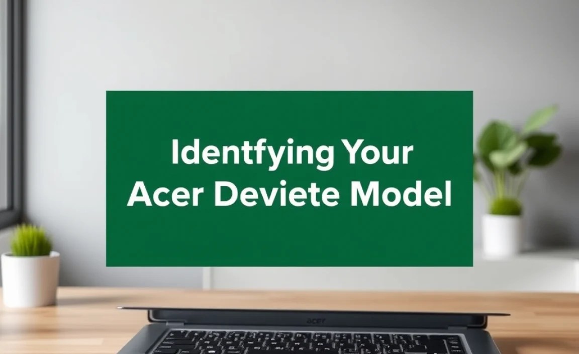 Identifying Your Acer Device Model