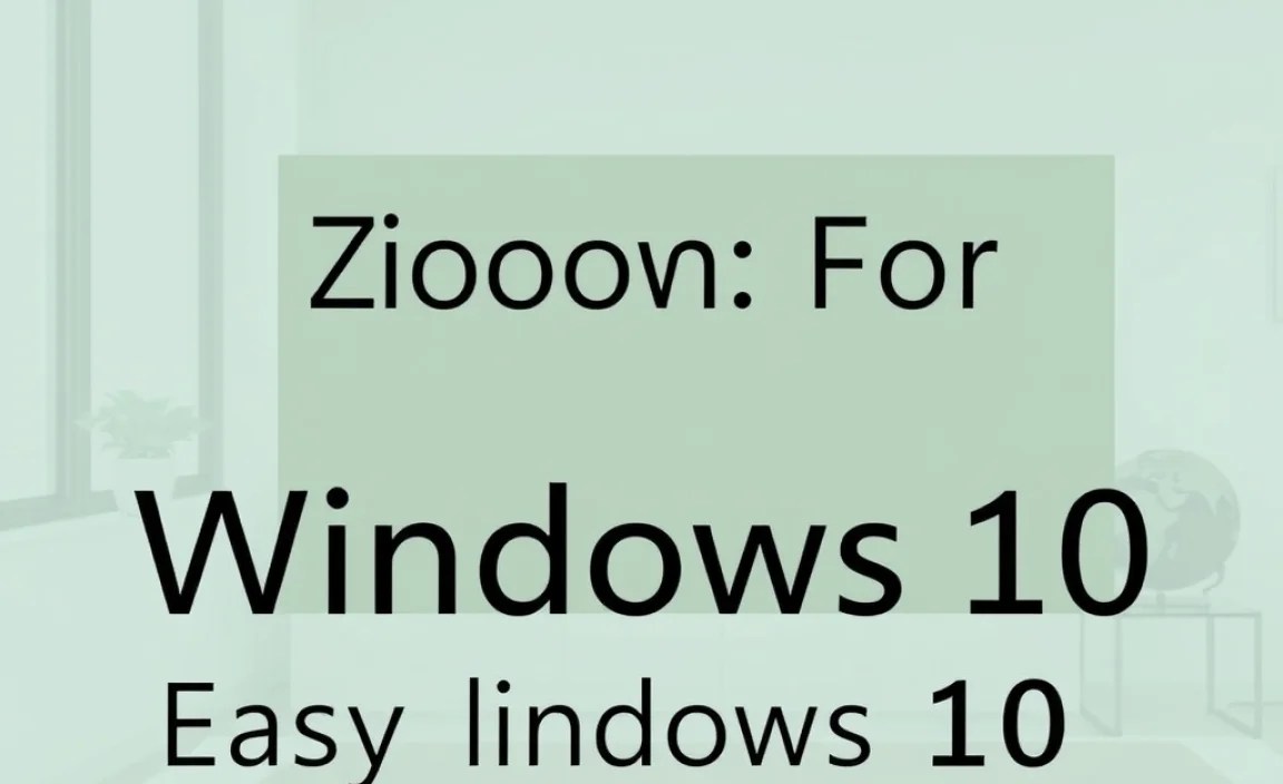 Installation Process for Zoom on Windows 10