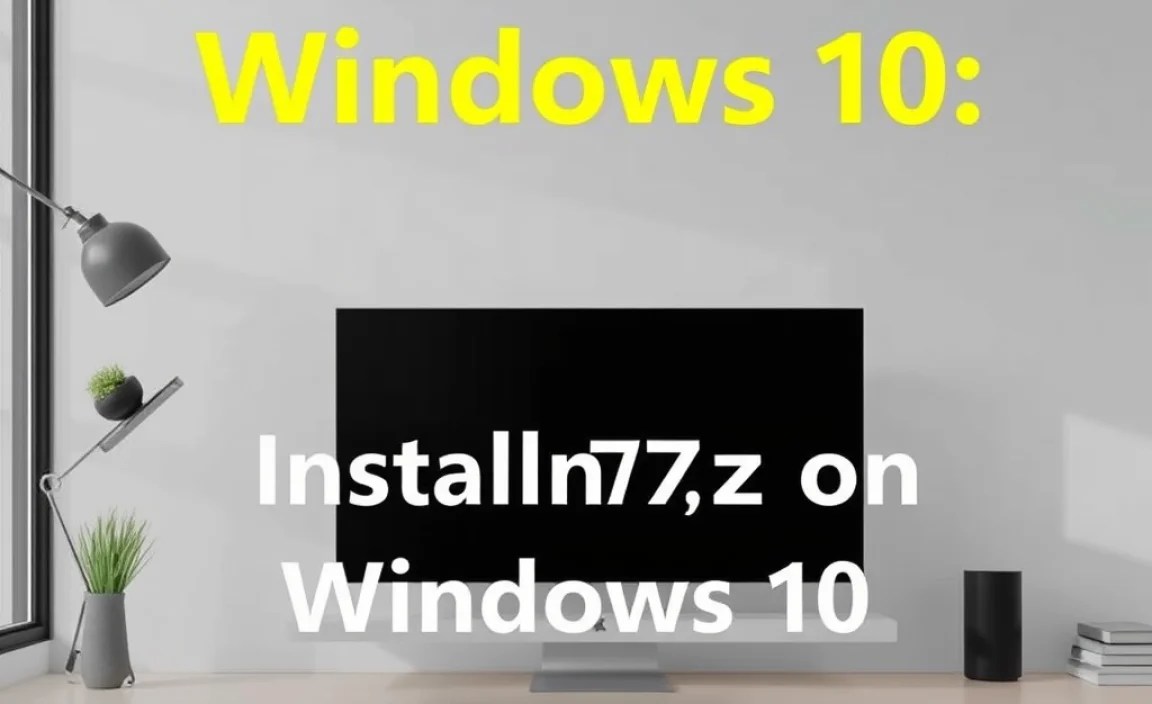 Installing 7z on Windows 10