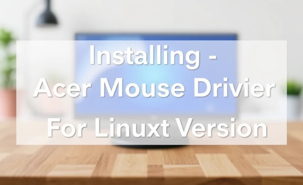 Installing Acer Mouse Drivers on Linux Systems