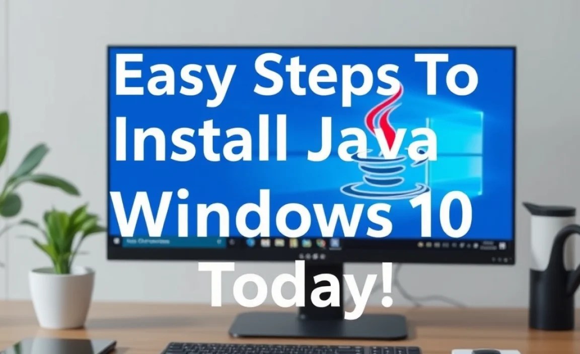 Installing Java on Windows 10