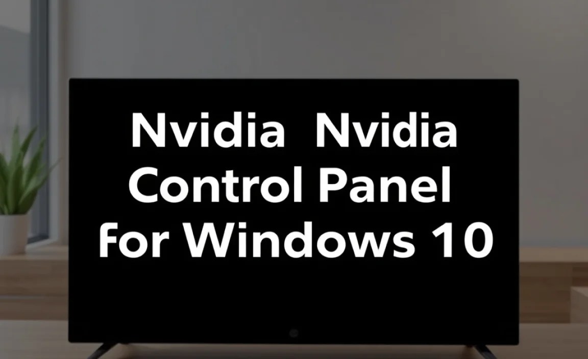 Installing NVIDIA Control Panel on Windows 10