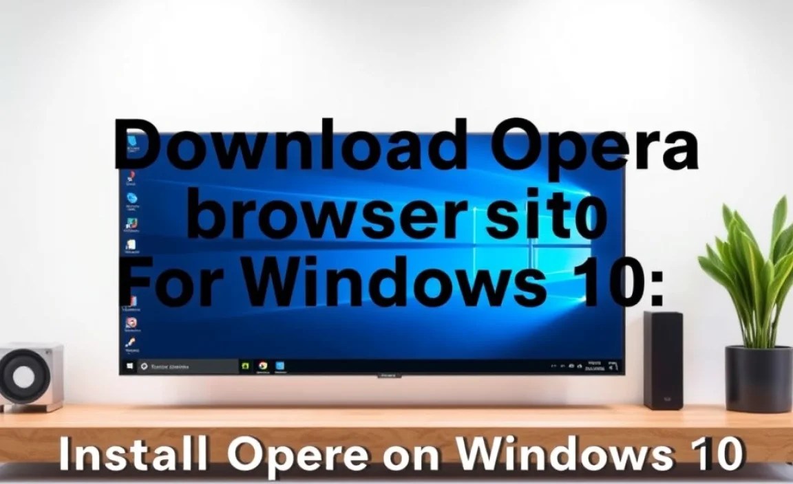 Installing Opera on Windows 10