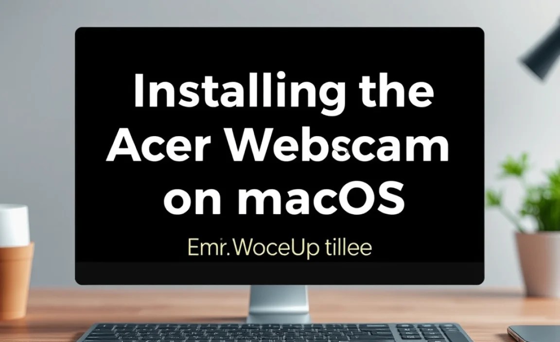 Installing the Acer Webcam Driver on macOS